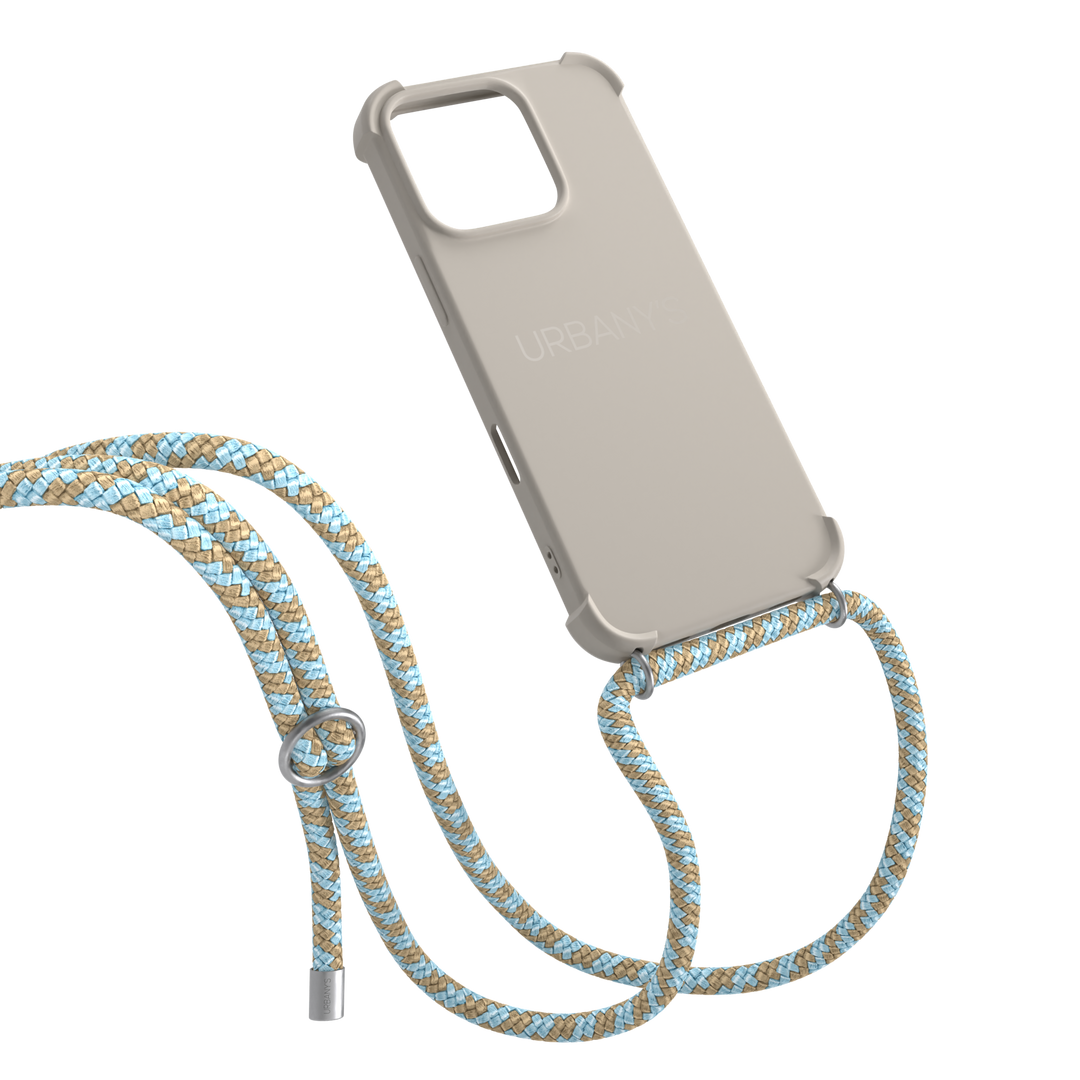 Handykette «Sky and Sand» (matt | hellblau-beige)
