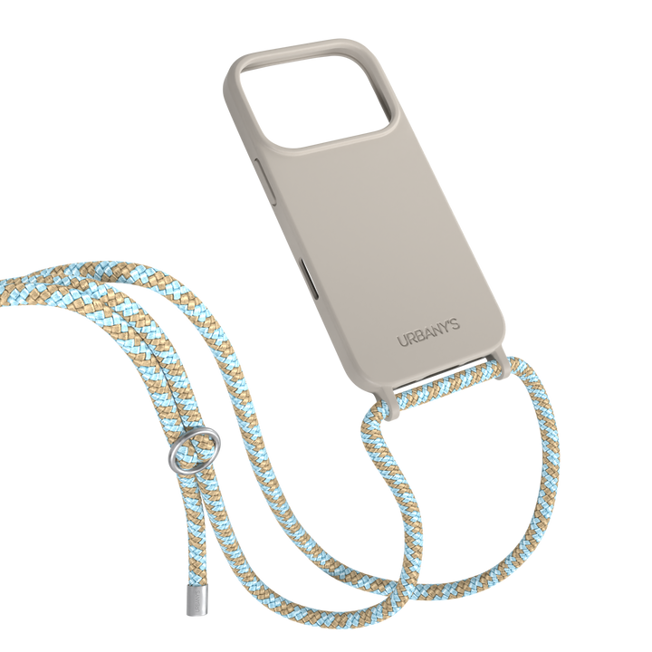 Handykette «Sky and Sand» (matt | hellblau-beige)